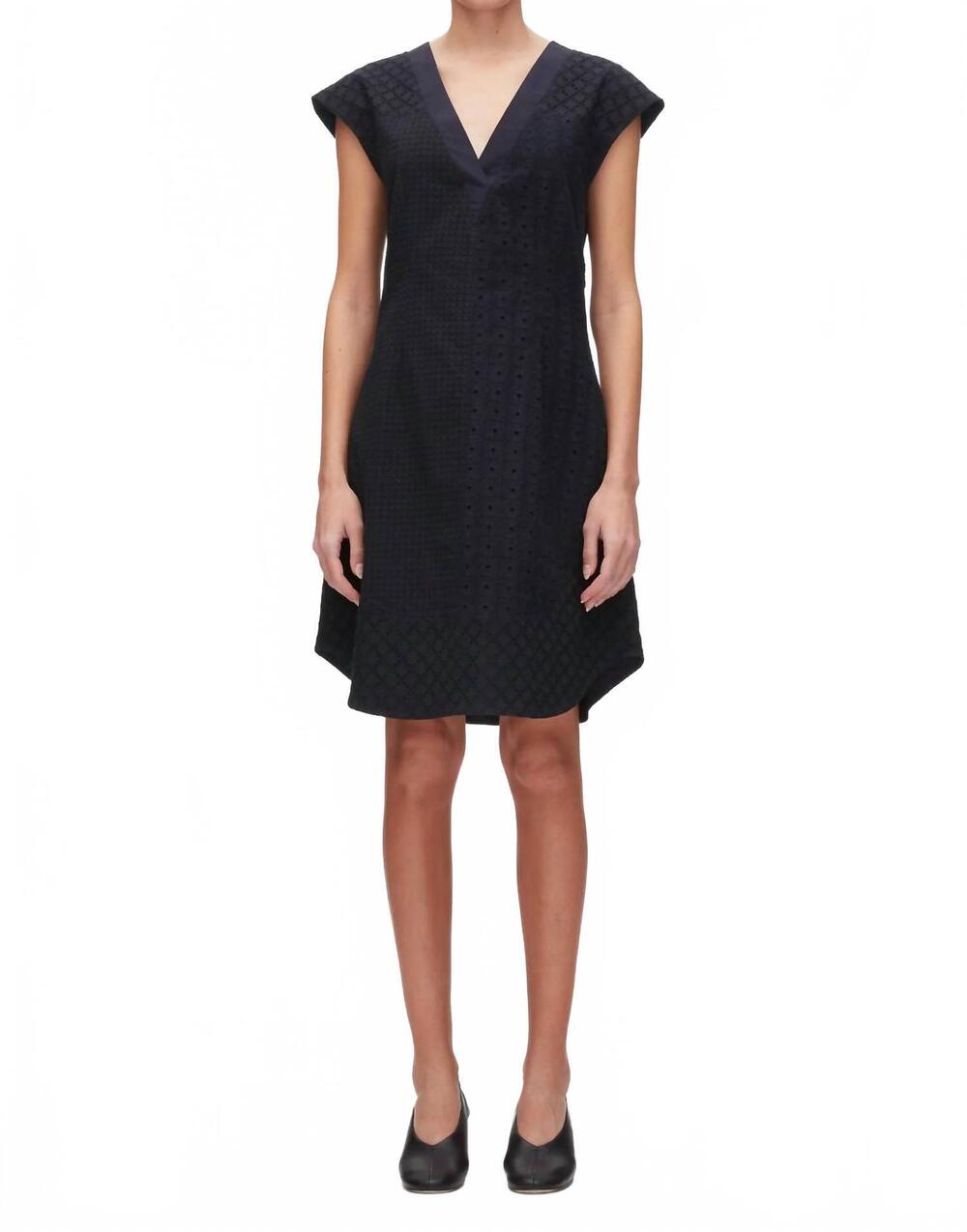 NEW 3.1 PHILLIP LIM broderie anglaise patchwork sleeveless mini dress in midnigh